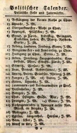 Helvetischer Calender. 1792