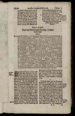 Das II. Capitel. Von der Großmacht des Erz-Hauses Oesterreich.
