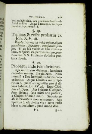 §. 20. Probatur inde Filii divinitas.