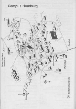Lageplan Universitätskliniken Campus Homburg