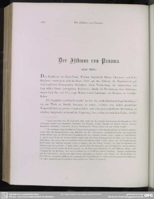 Der Isthmus von Panama