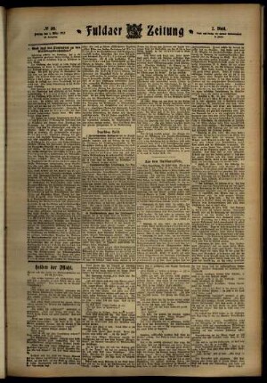 Zweite Ausgabe vom Freitag, den 01. März 1912.