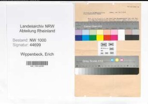 Entnazifizierung Erich Wippenbeck, geb. 23.05.1911 ()