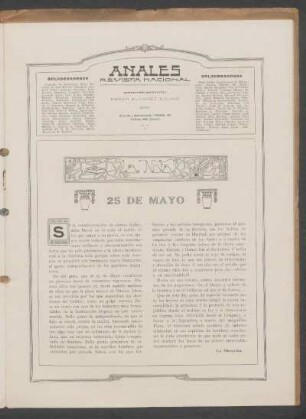 25 de Mayo : La nota
