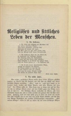 Religiöses und sittliches Leben der Menschen