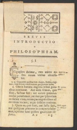 Brevis Introductio in Philosophiam