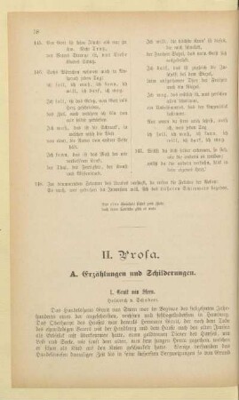 A. Erzählungen und Schilderungen