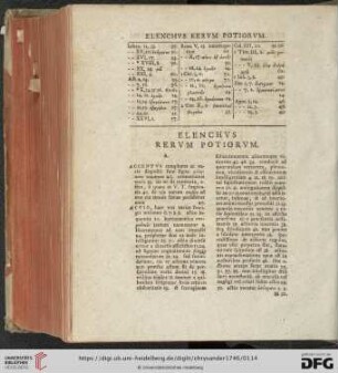 Elenchus rerum potiorum