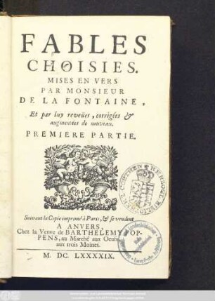 Pt. 1: Fables Choisies : Mises En Vers
