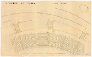 Sportfield Kairo Main Stadium: Grundriss Upper Circle, Sector N 8, 1:100