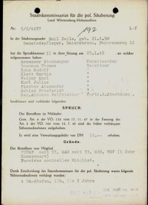 Zeile, Emil