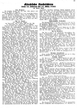 Kirchliche Nachrichten : vom 10. Februar bis 10. März 1930