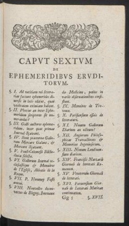 Caput Sextum De Ephemeridibus Eruditorum