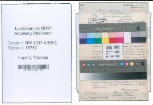 Entnazifizierung Thomas Lepold , geb. 06.11.1898 ()