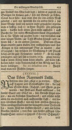 (XXXVIII.) Das Leben Raymundi Lullii.