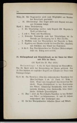 29. Stellungskampf und Abwehrkämpfe an der Ancre bei Albert und Ville sur Ancre