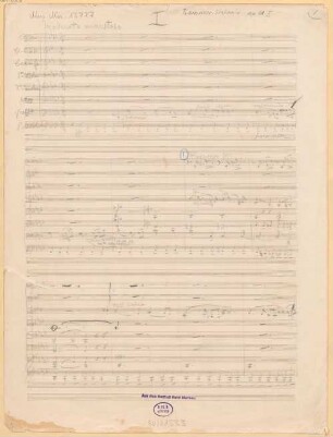 Kammersinfonie, strings, fl, cl, cor, op. 11, f-Moll - BSB Mus.ms. 13777 : [caption title:] Kammersinfonie op 11/I