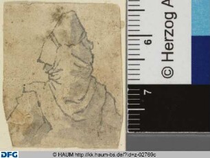 Rückenansicht einer weiblichen Halbfigur