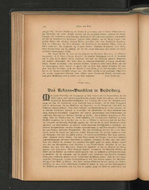 Das Reform-Musikfest in Heidelberg