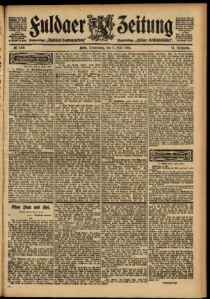 Ausgabe vom Donnerstag, den 09. Juni 1904.
