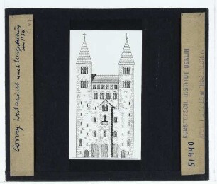 Höxter, Abtei Corvey : Aufriss, Westfassade