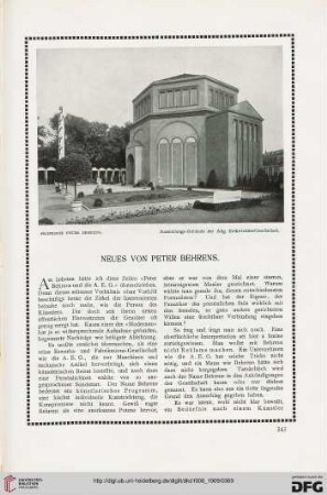 Neues von Peter Behrens