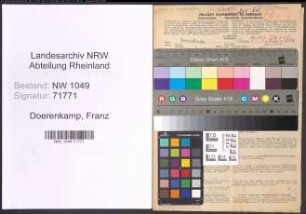 Entnazifizierung Franz Doerenkamp , geb. 18.01.1896 (Lehrer)