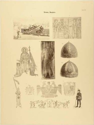 14 Darstellungen von Vanen und Baniere Deutscher Ritter des Mittelalters