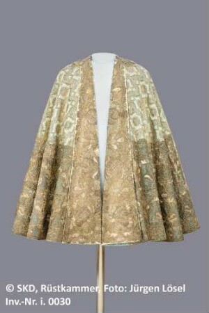 Mantel / Rheingrafenkleid Augusts des Starken, bestehend aus Mantel, Wams, Hose, Paar Handschuhen