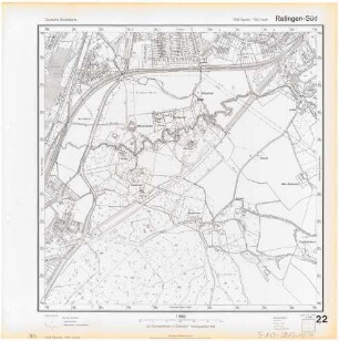 Deutsche Grundkarte, Blatt Ratingen-Süd, 1955