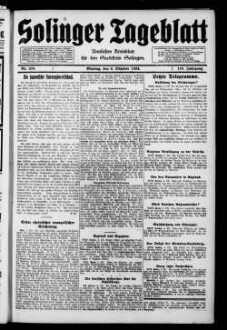 Solinger Tageblatt : die Nachmittagszeitung der Klingenstadt : aelteste Tageszeitung im Stadtkreis Solingen