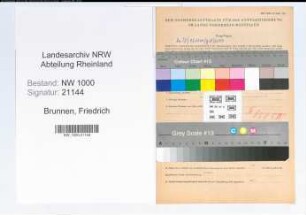 Entnazifizierung Friedrich Am Brunnen, geb. 04.10.1896 (Postsekretaer)