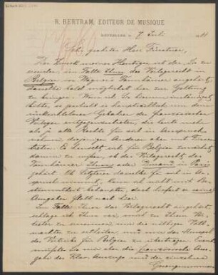 Brief an Adolph Fürstner an Adolph Fürstner  : 07.07.1888