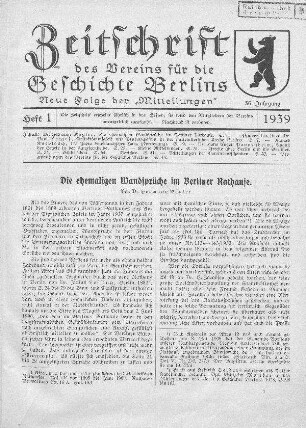Die ehemaligen Wandsprüche im Berliner Rathause