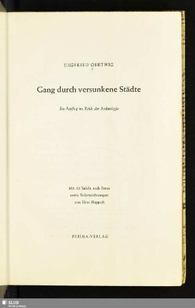 Gang durch versunkene Städte : ein Ausflug ins Reich der Archäologie