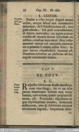 Cap. V. De Potu