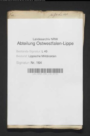 Kostenrechnung für das lipp. Kreiskontingent für Mai 1797