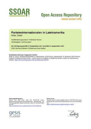 Parteieninternationalen in Lateinamerika