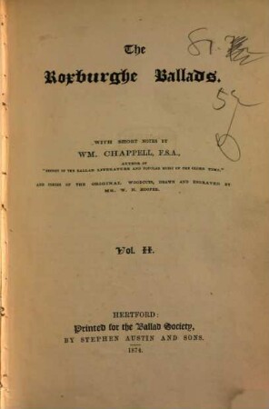 Publications of the Ballad Society, 4,II