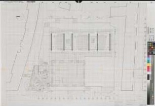 Münster (Münster) Hörsaalgebäude der Universität am Neuplatz Grundriß und Außenanlagen mit Änderungen 1966/67 1 : 100 78 x 113 Pause Dr. F. W. Kraemer, Architekt, Braunschweig Regierung Münster Nr. 34045
