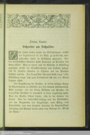 Zehntes Kapitel. Schulter an Schulter