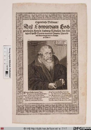 Bildnis Ludwig Rabus (eig. Rab od. Rabe)