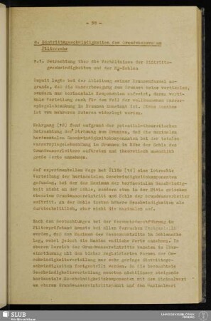 8. Eintrittsgeschwindigkeiten des Grundwassers am Filterrohr