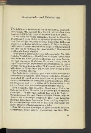 Abenteuerliches und Unheimliches