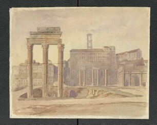 Rom, Blick über das Forum Romanum zum Kapitol [Carl Luckow, zeichnerischer Nachlass]