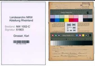 Entnazifizierung Karl Grosser, geb. 17.06.1888 (Ingenieur)