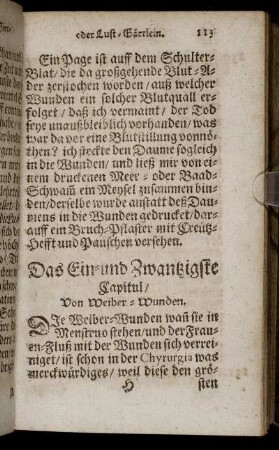Das Ein- und Zwantzigste Capitul. - Das Fünff- und Zwantzigste Capitul.
