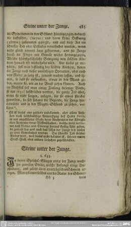 Steine unter der Zunge