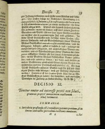 Decisio XI. - Decisio XV.