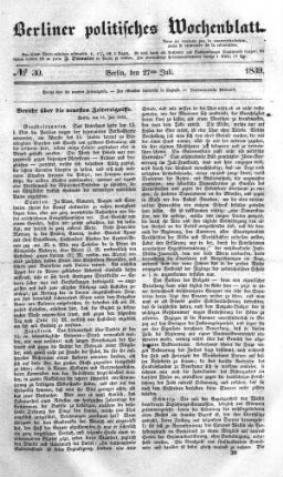 No 30, 27. Juli 1839